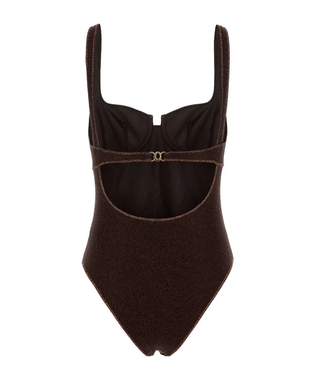 OsÉRee Lurex Thread One-Piece Swimsuit