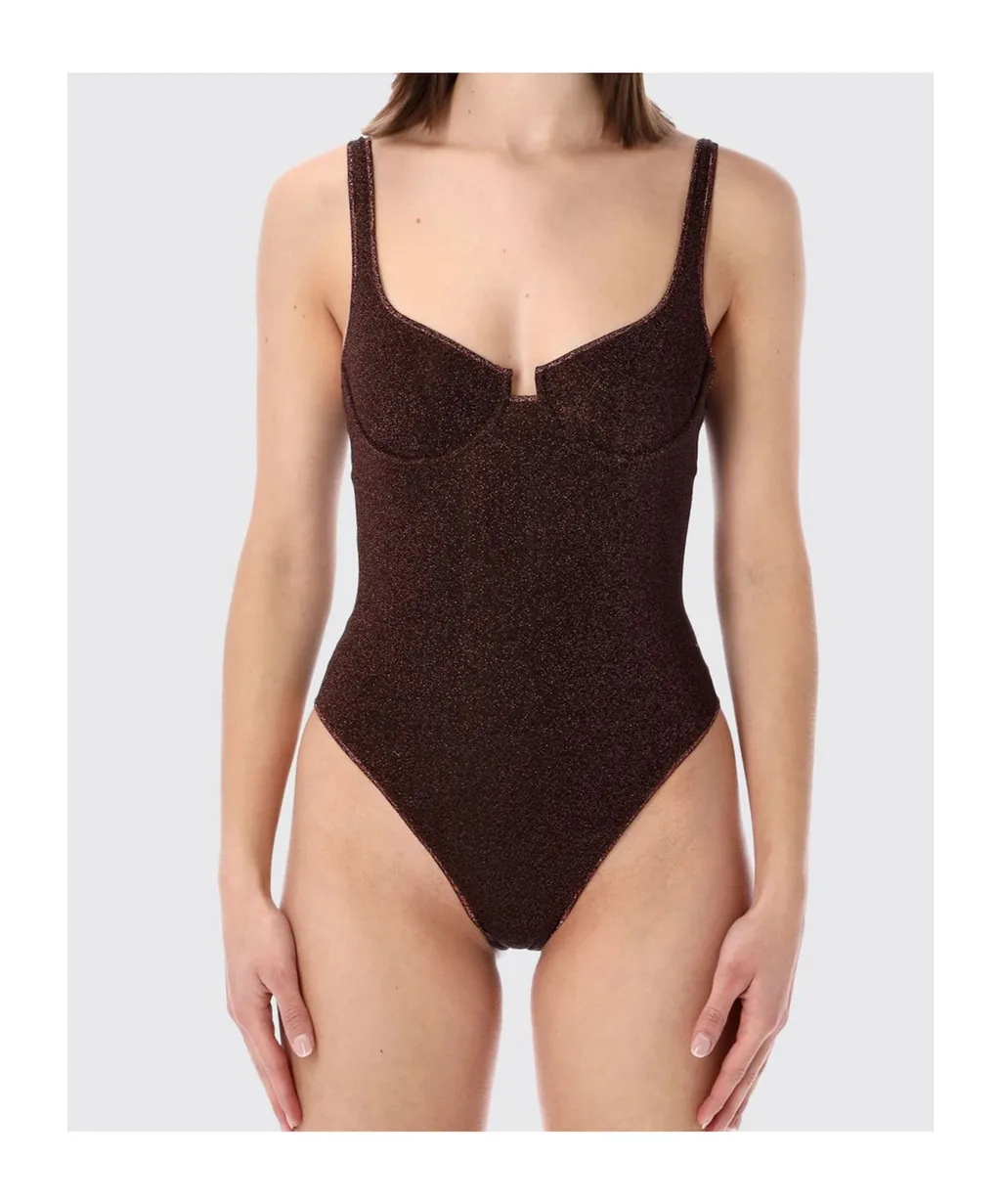 OsÉRee Lurex Thread One-Piece Swimsuit