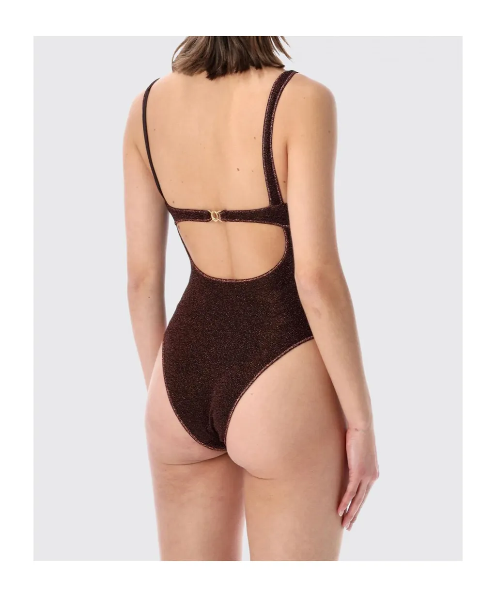 OsÉRee Lurex Thread One-Piece Swimsuit