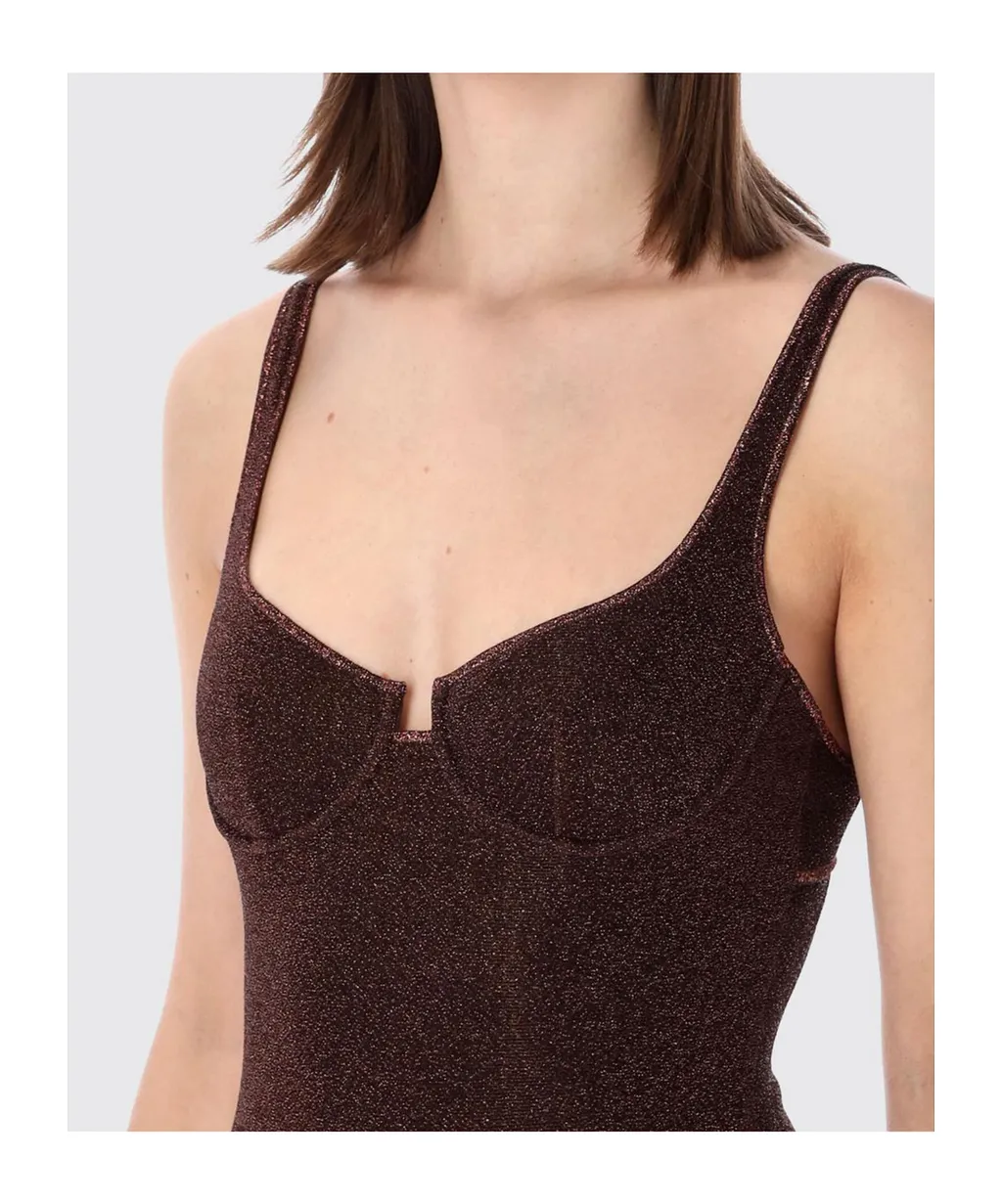 OsÉRee Lurex Thread One-Piece Swimsuit