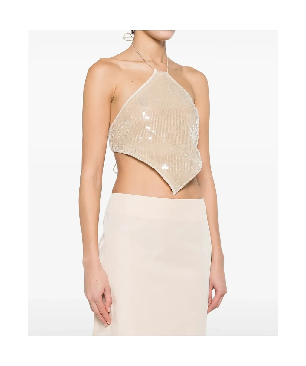 Sequin-Embellishment Top