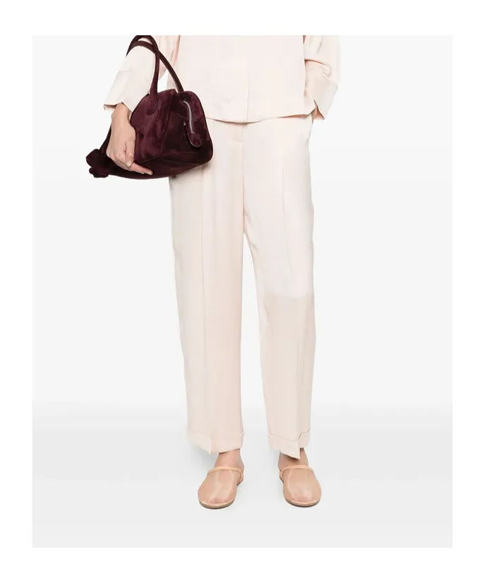 Pleated Flared Trousers