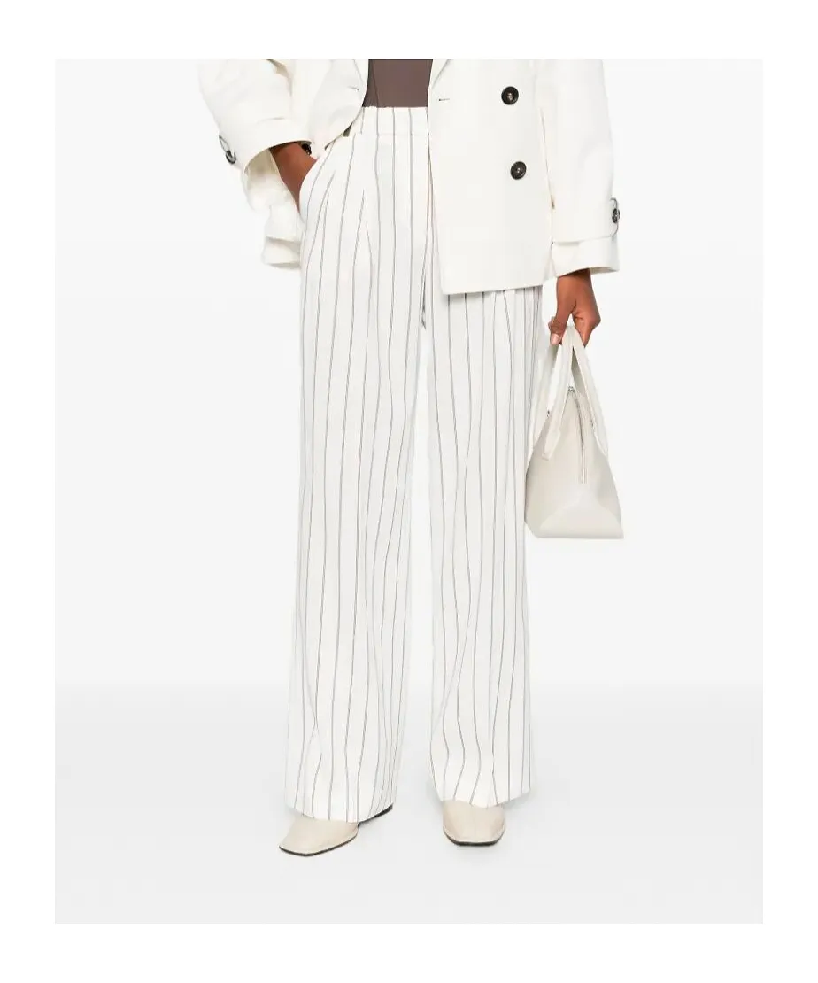 Pinstripe-Pattern Trousers