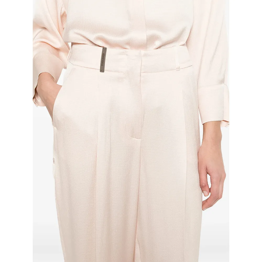 Pleated Flared Trousers