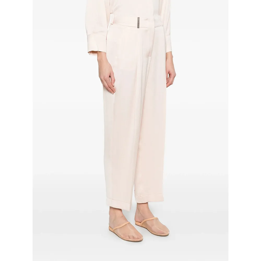 Pleated Flared Trousers