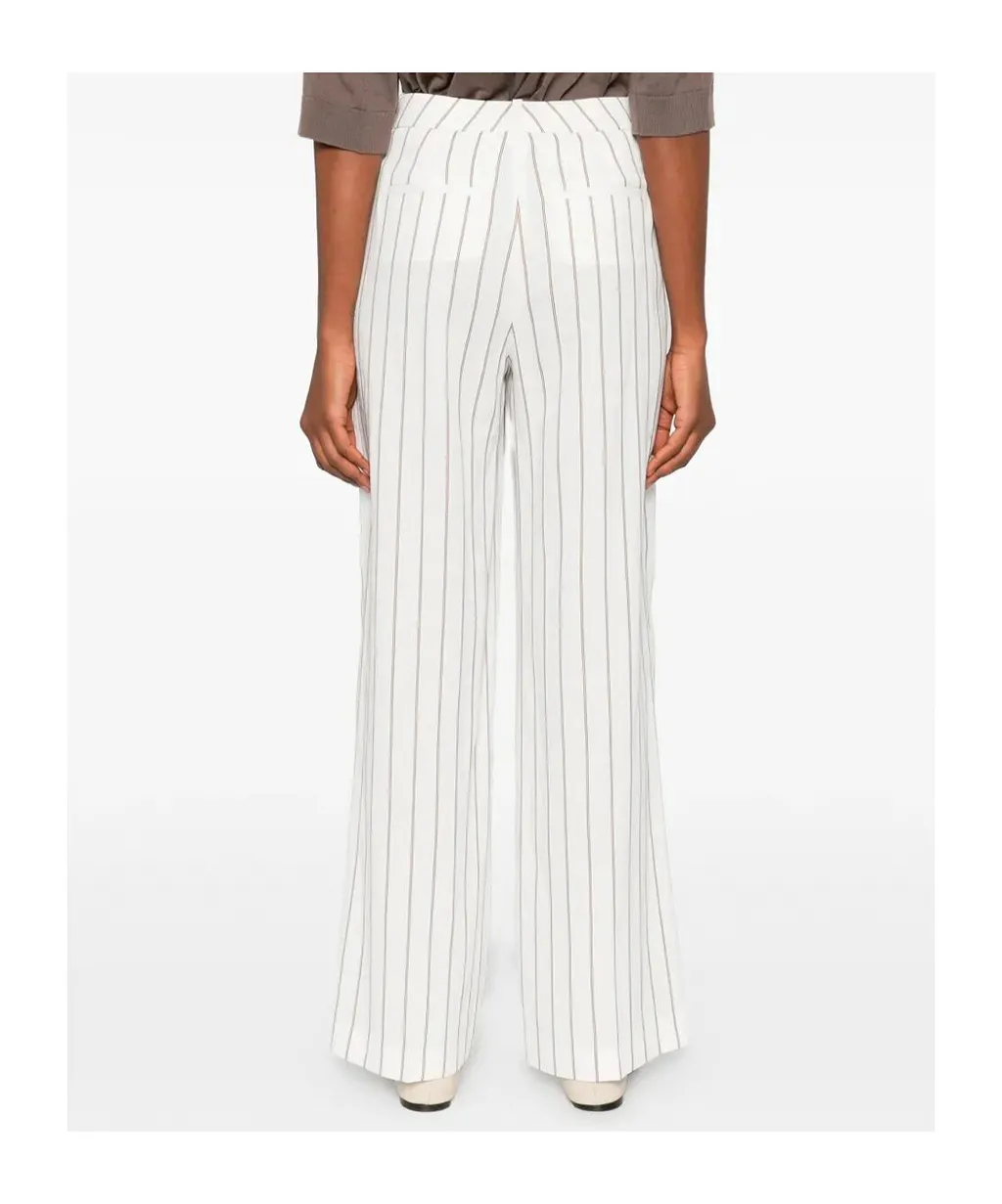 Pinstripe-Pattern Trousers