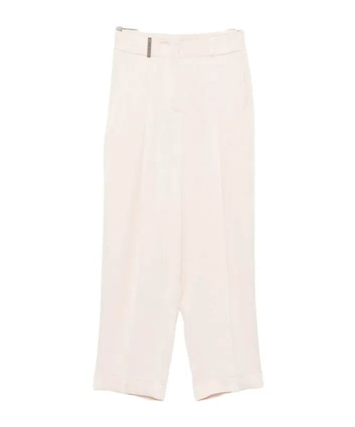 Pleated Flared Trousers