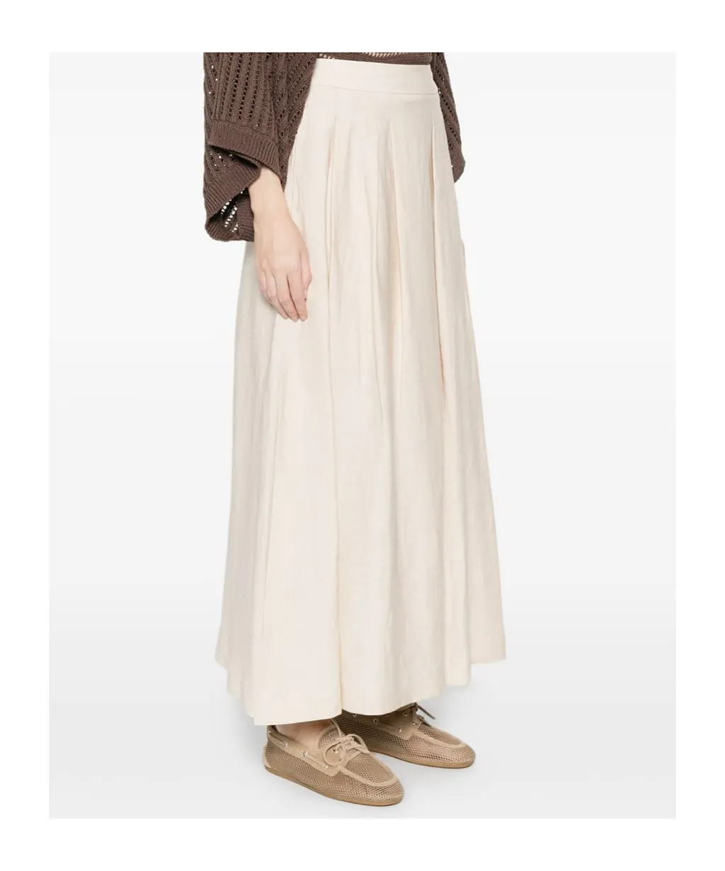 Pleated Maxi Skirt