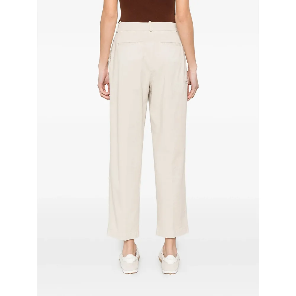 Pleated Cropped Trousers