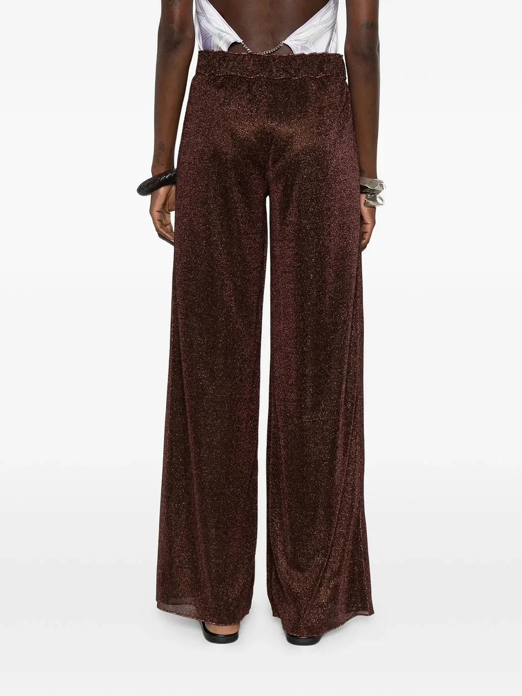 OsÉRee Lurex Wide-Leg Pants
