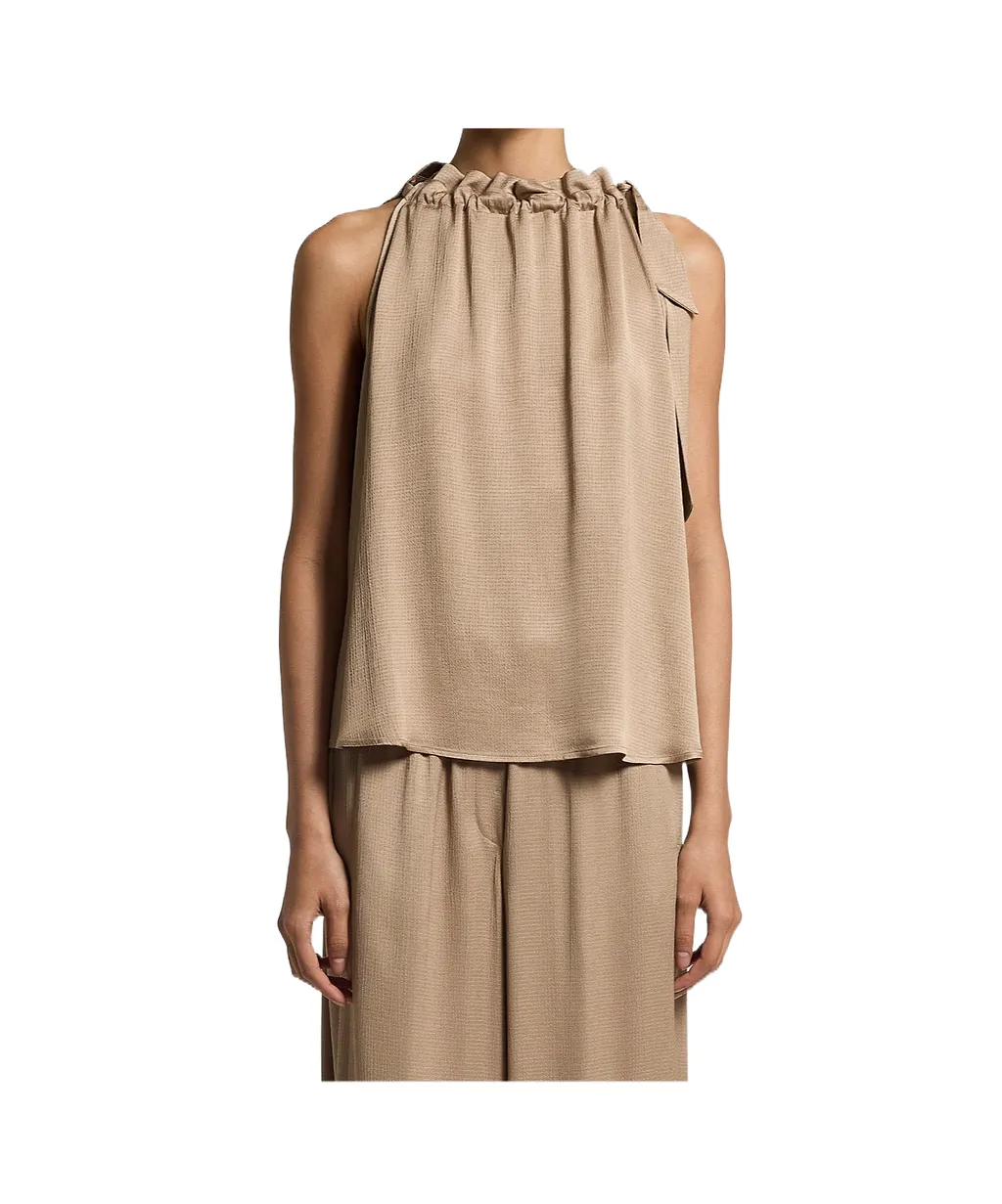 Peserico Shirred Halter Neck Top