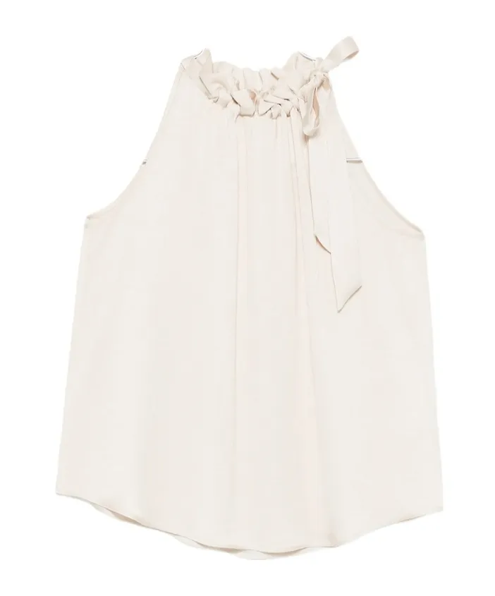 Ruffled Tie Blouse