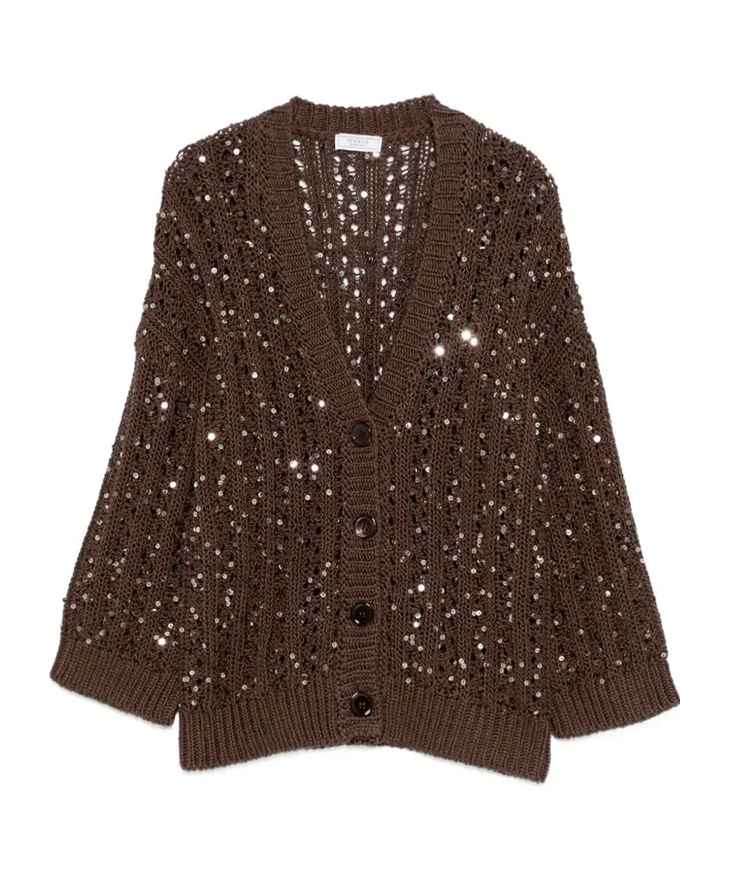 Sequin Button Knitwear