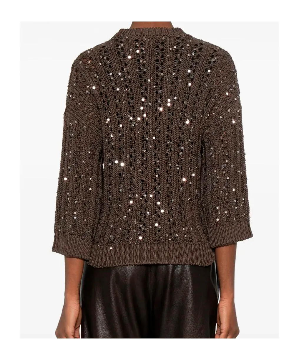 Sequin Button Knitwear