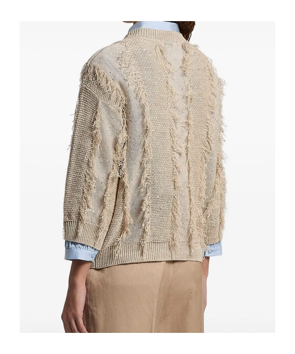 Sequinned Fringed Sweater