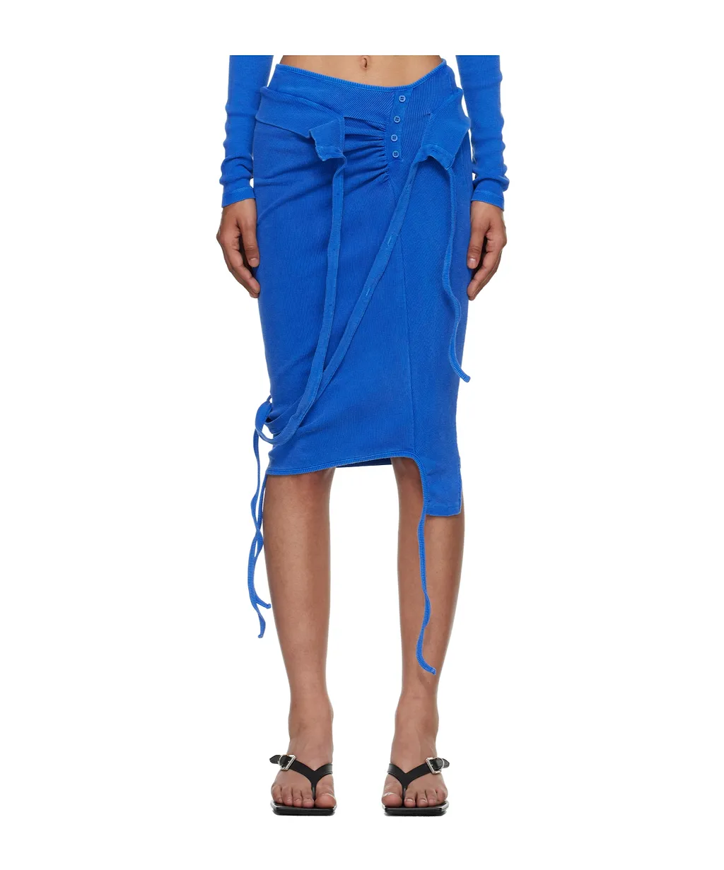 Knee-Length Rib Skirt