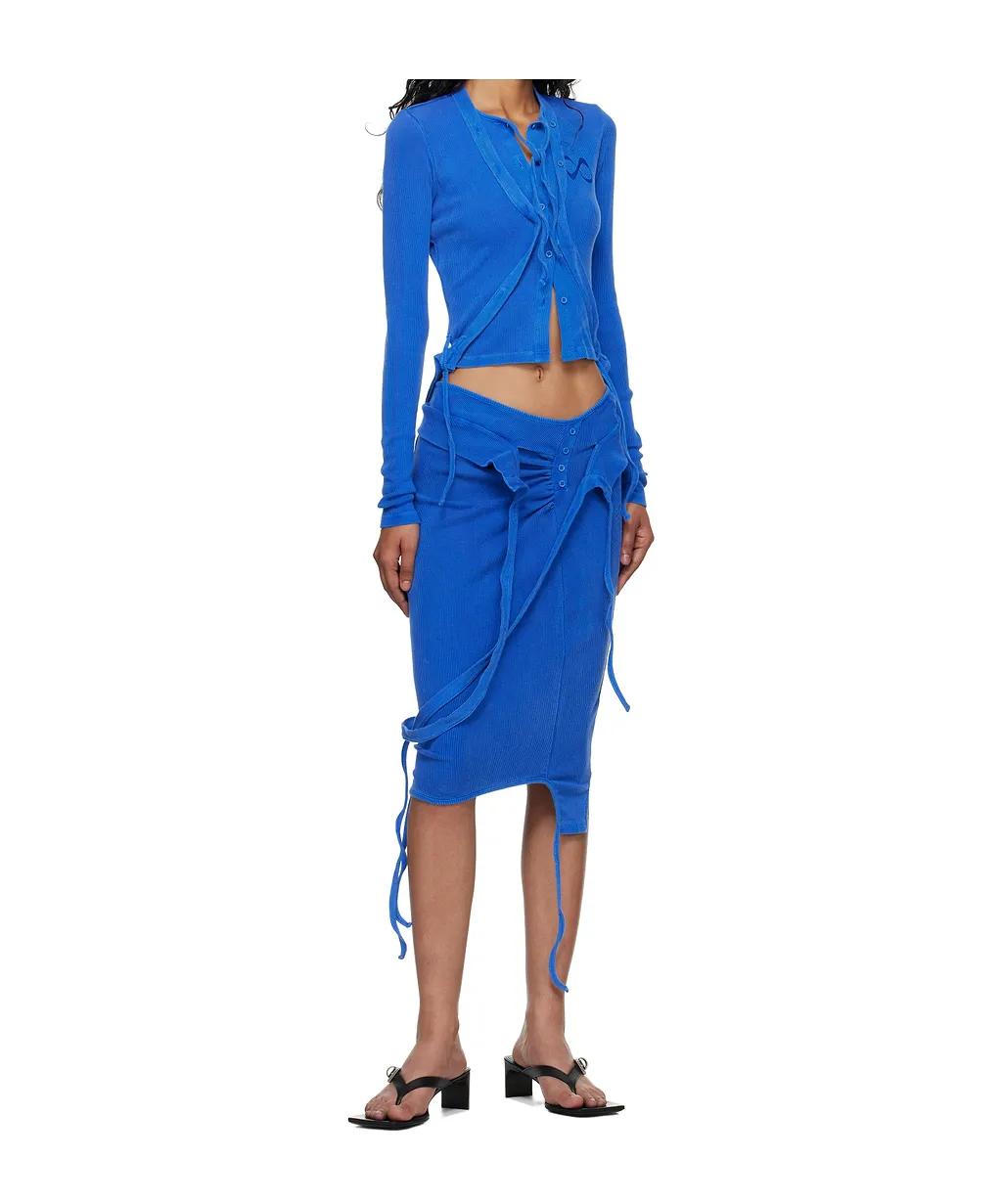 Knee-Length Rib Skirt