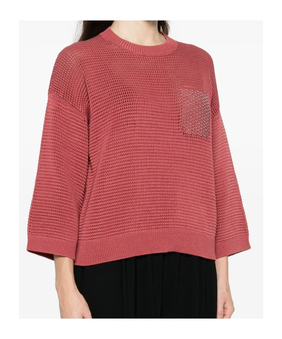 Square-Detail Sweater