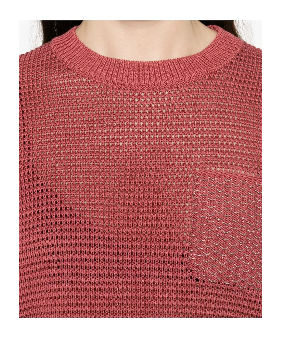 Square-Detail Sweater