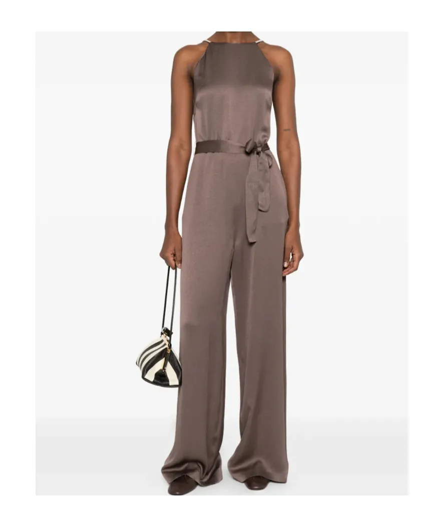 Peserico Belted Wide-Leg Jumpsuit