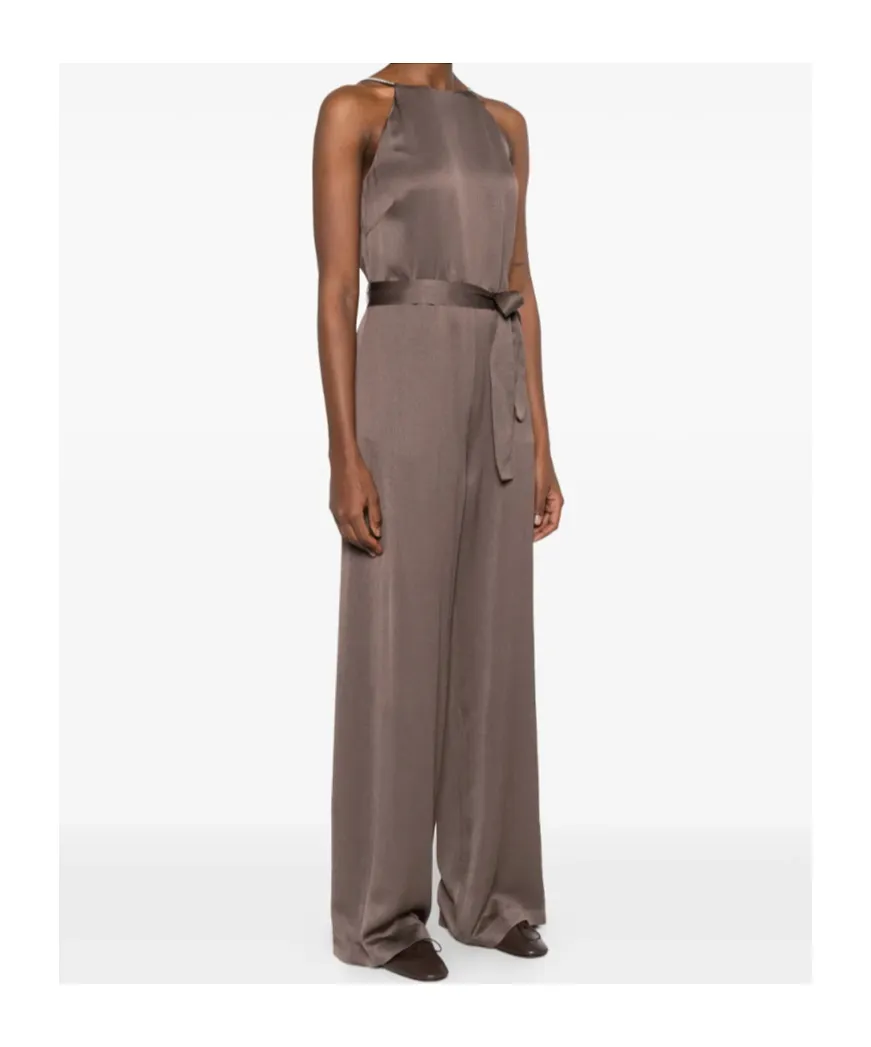 Peserico Belted Wide-Leg Jumpsuit