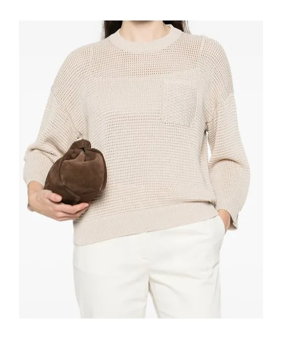 Square-Detail Sweater