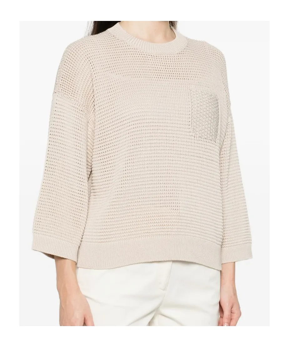 Square-Detail Sweater