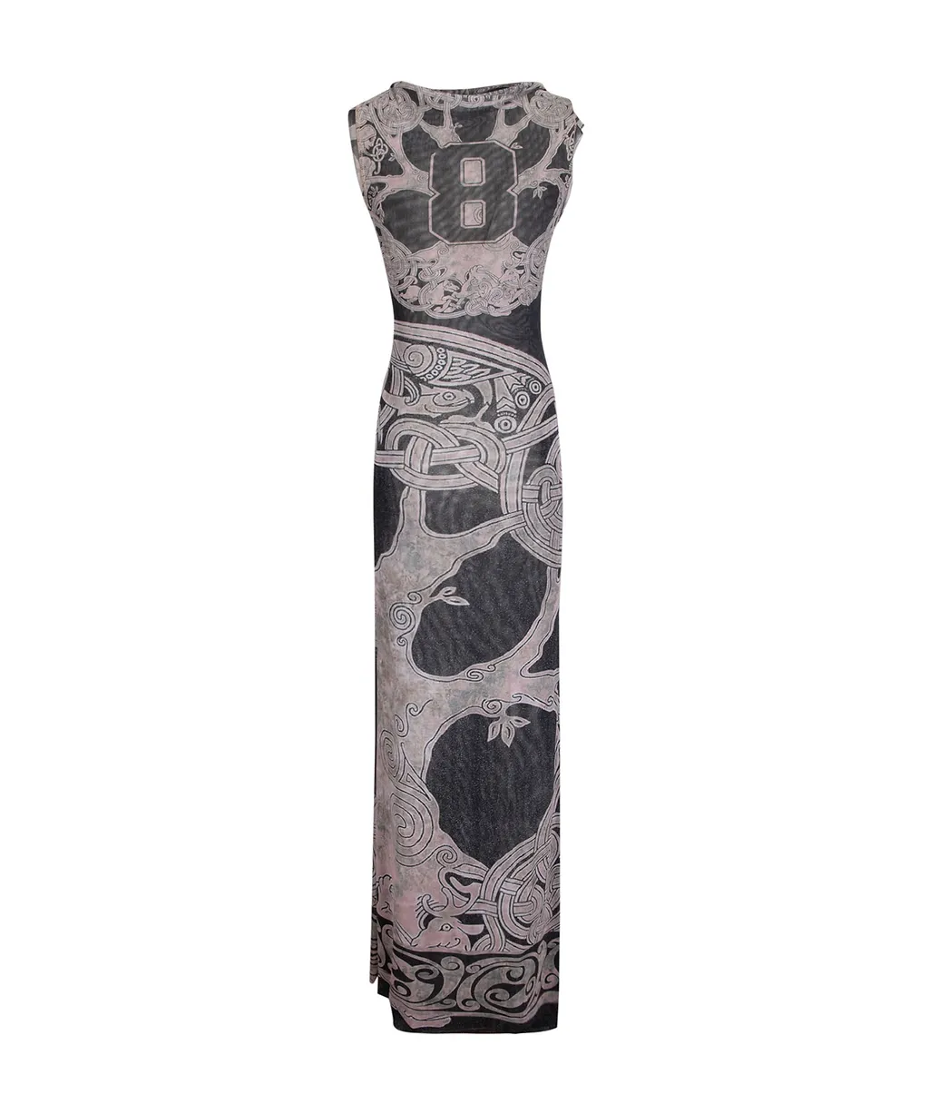 Ottolinger Graphic Mesh Maxi Dress