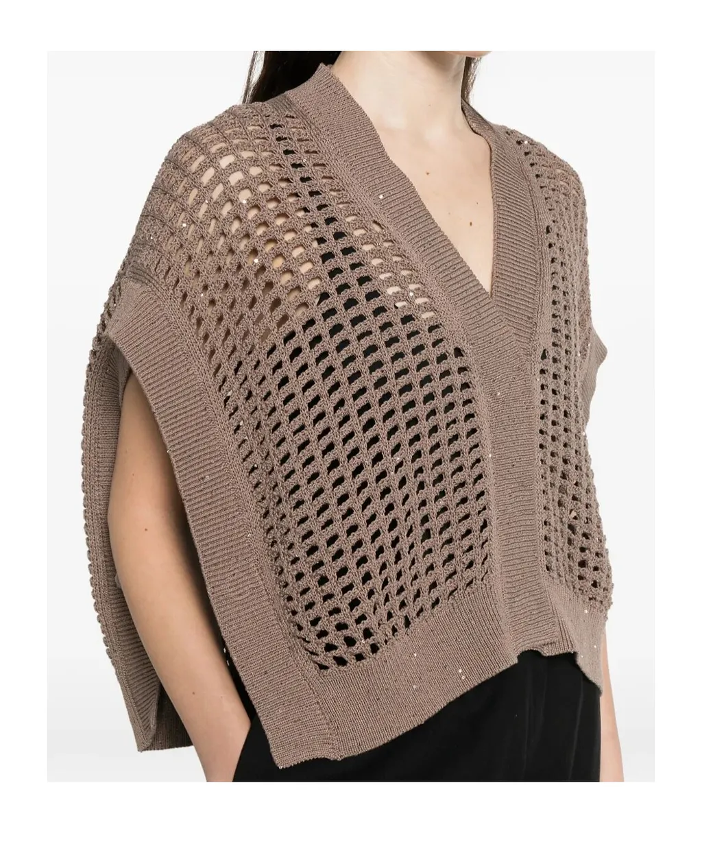Peserico Cropped Knitted Top