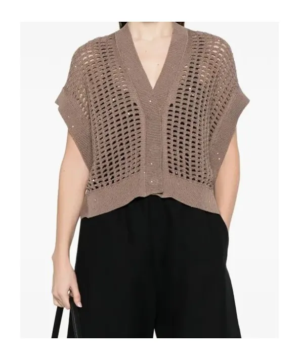 Peserico Cropped Knitted Top