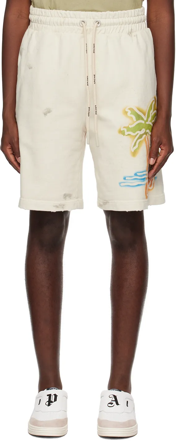 Palm Angels Palm Neon Drawstring Sweatshorts