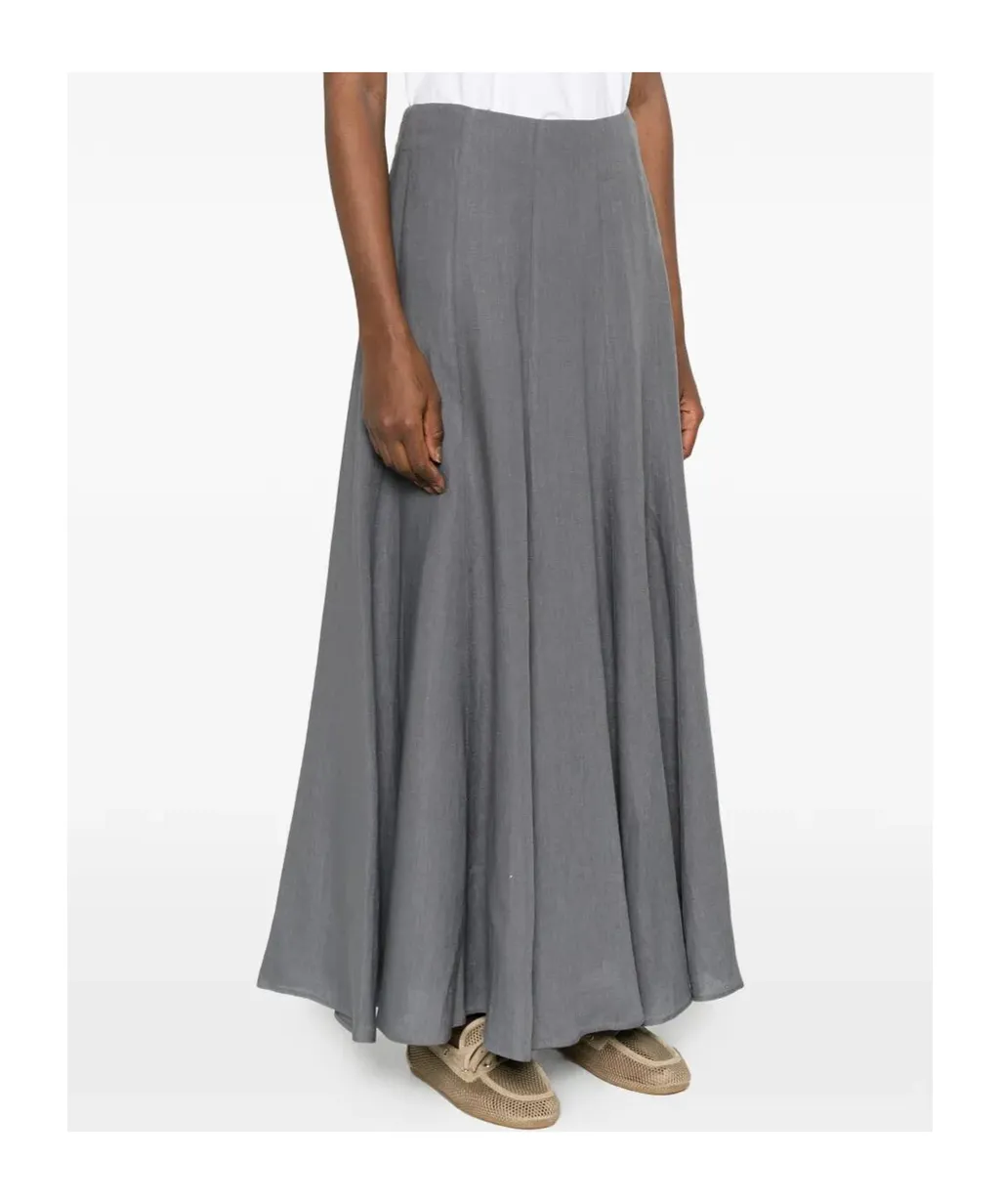Zip-Fastening A-Line Maxi Skirt