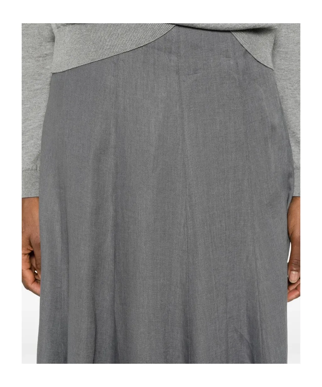 Zip-Fastening A-Line Maxi Skirt