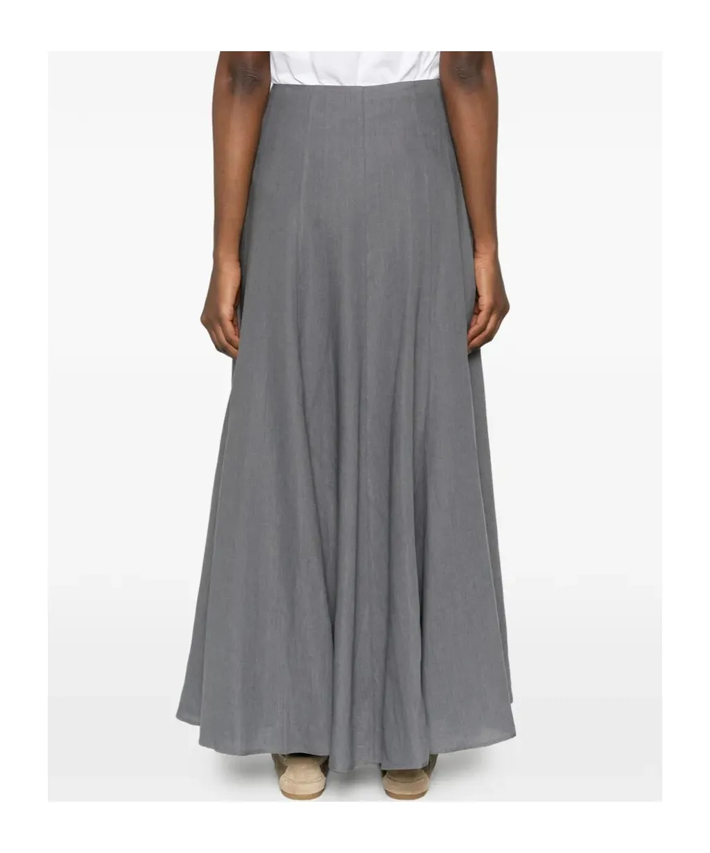 Zip-Fastening A-Line Maxi Skirt