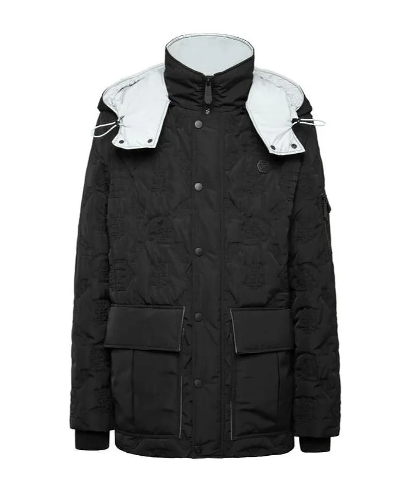 Hooded Logo Embroidered Cotton Suit
