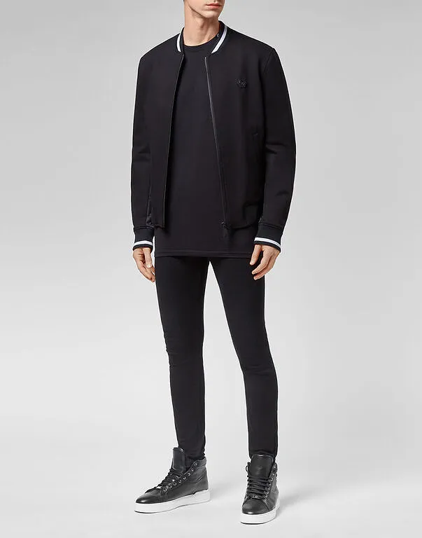 Logo Print Pilot Casual Jacket