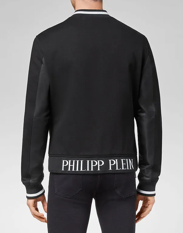Logo Print Pilot Casual Jacket