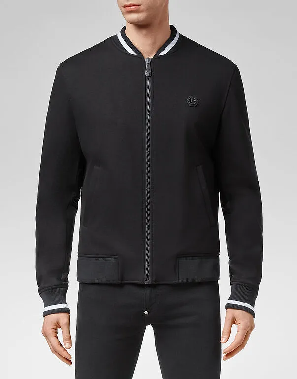 Logo Print Pilot Casual Jacket
