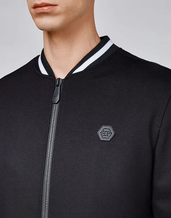 Logo Print Pilot Casual Jacket