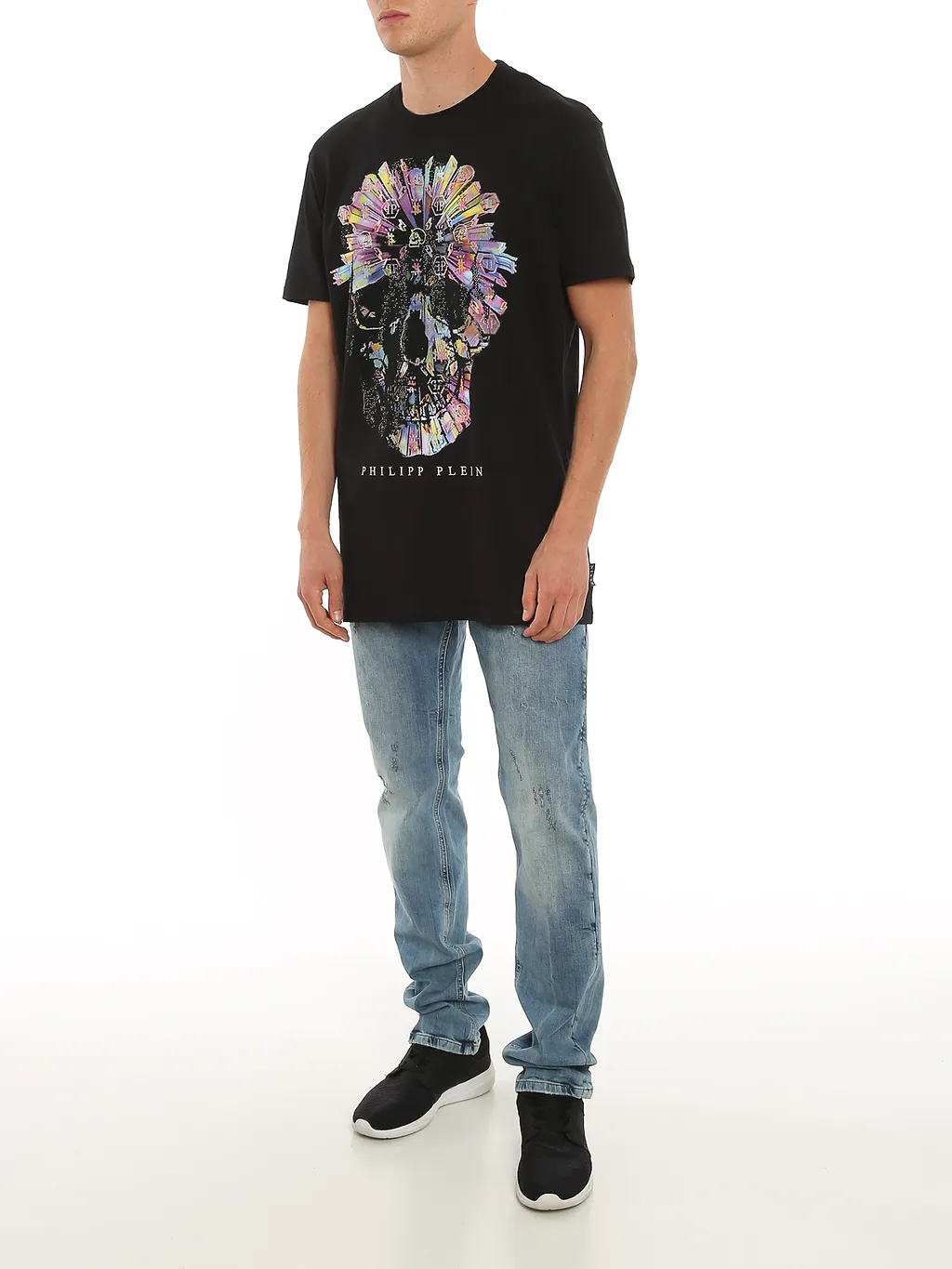 Skull-Appliqué T-Shirt