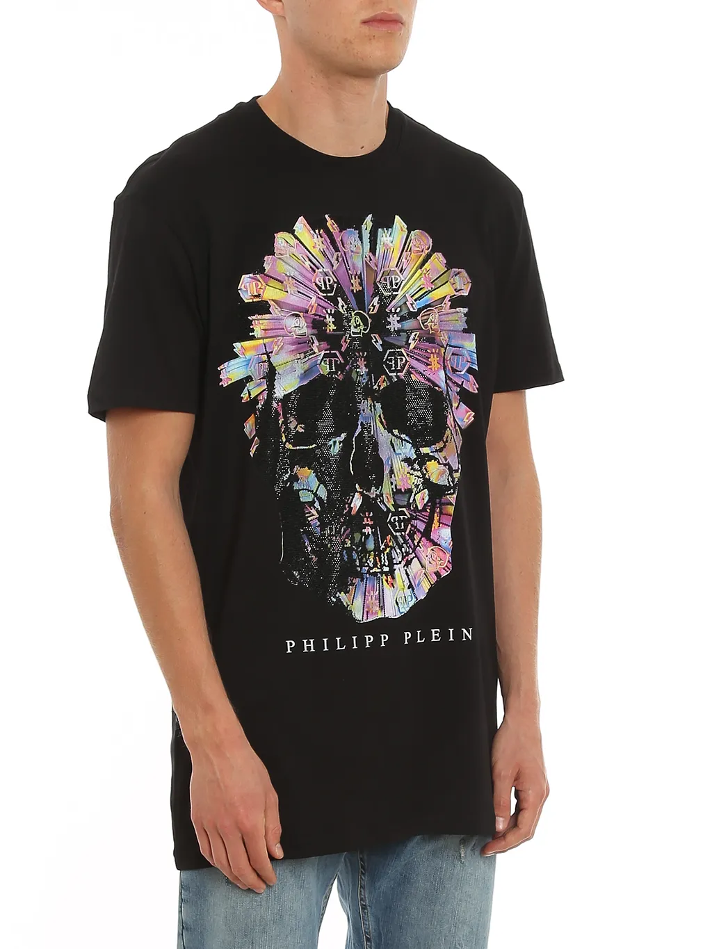 Skull-Appliqué T-Shirt