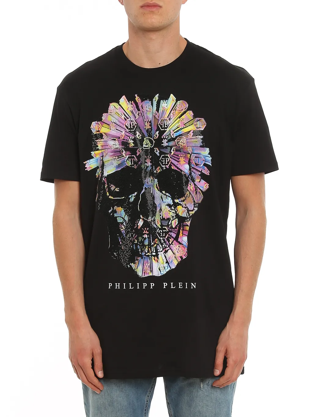 Skull-Appliqué T-Shirt