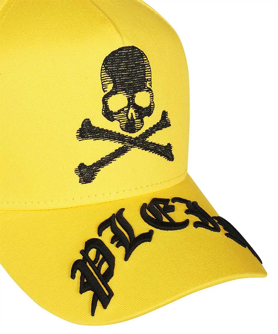 Skull-Print Detail Baseball Cap