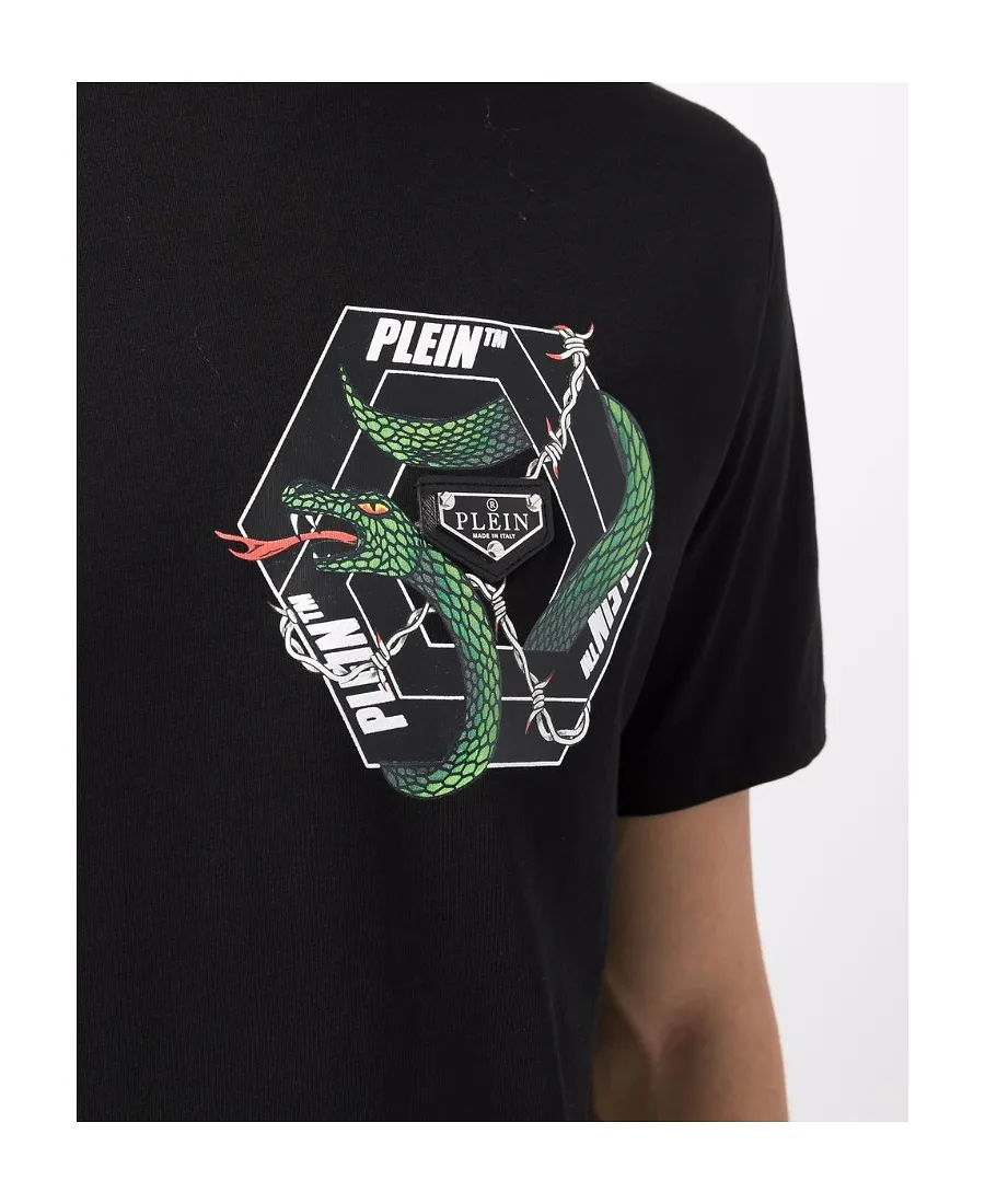 Snake-Print Short-Sleeve T-Shirt