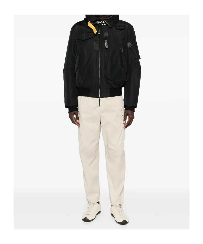 Zippered Long-Sleeved Down Jacket