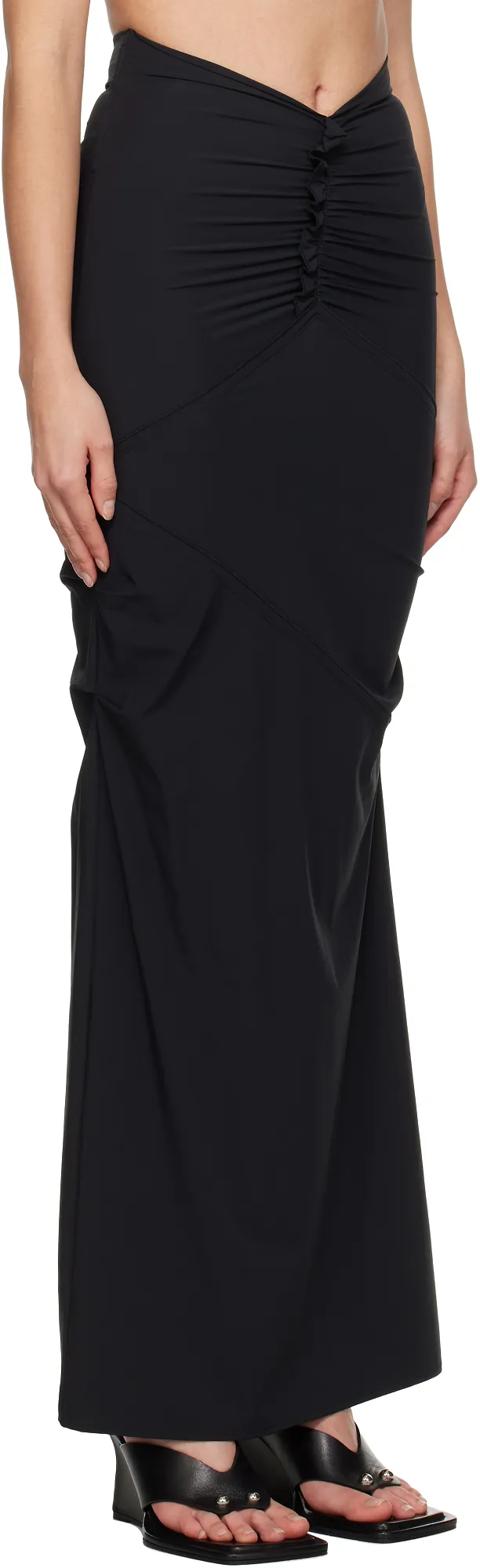 Ruched Maxi Skirt