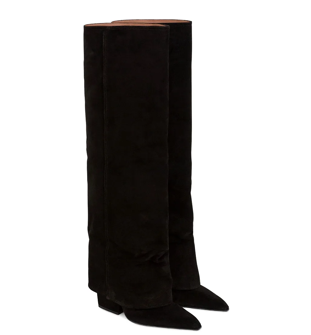 Chunky-Heeled Knee-High Boots