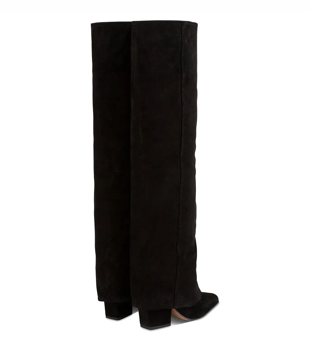 Chunky-Heeled Knee-High Boots