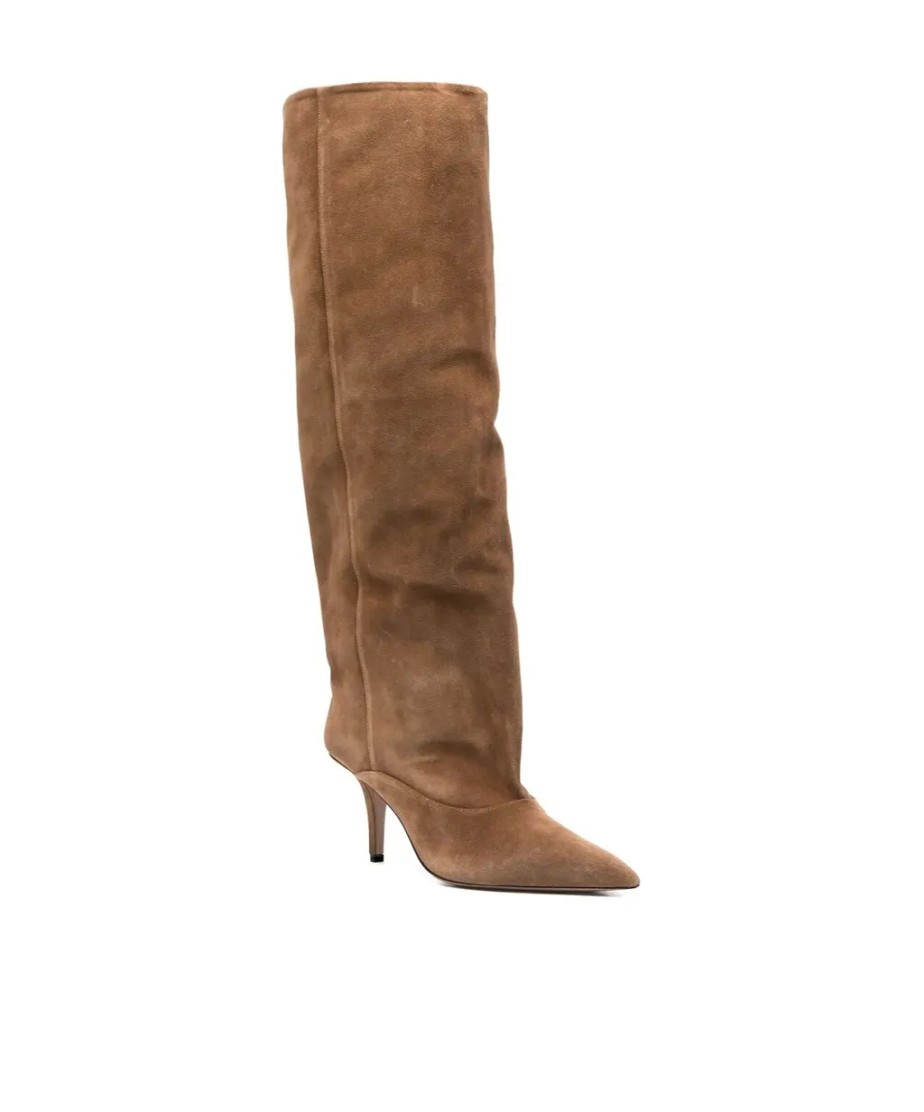 90Mm Ines Suede Knee-High Boots