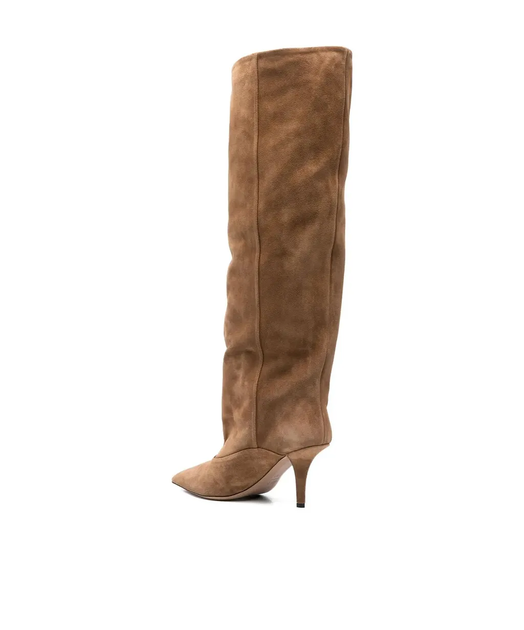 90Mm Ines Suede Knee-High Boots